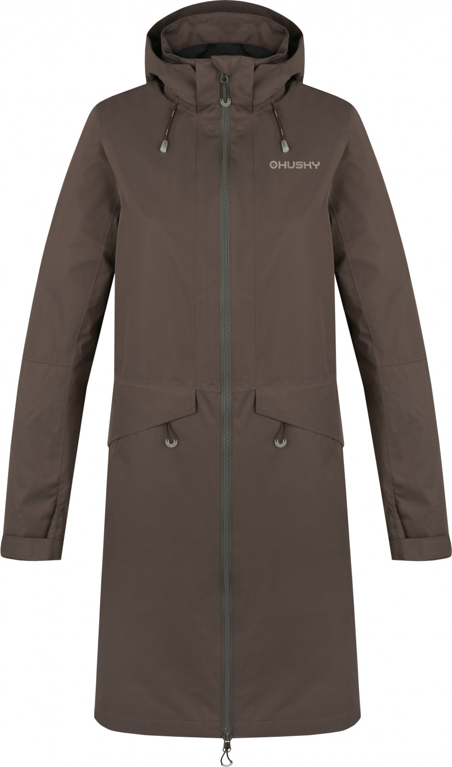 Dámský hardshellový kabát HUSKY Nua L hnědý Velikost: L