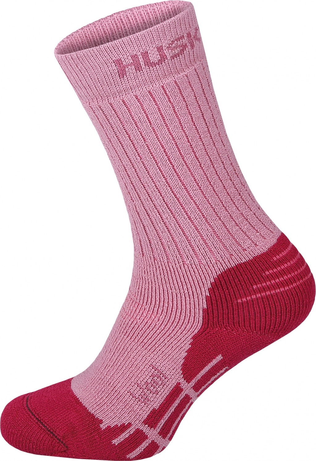 Unisex merino ponožky HUSKY All wool růžové Velikost: L (41-44)