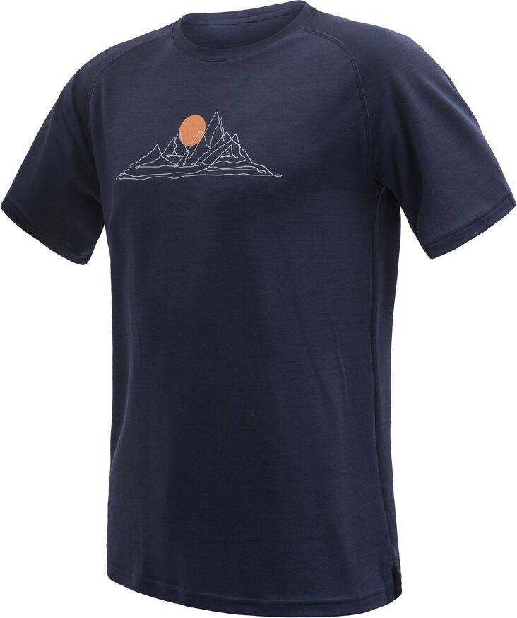 SENSOR MERINO BLEND MOON pánské triko kr.rukáv deep blue Velikost: M