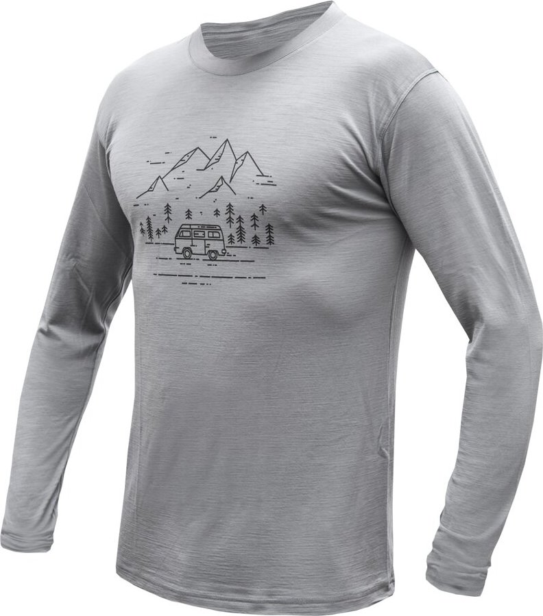 SENSOR MERINO ACTIVE PT VAN LIFE pánské triko dl.rukáv šedá Velikost: L