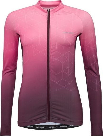 Dámský cyklodres s dlouhým rukávem KLIMATEX Judith růžová Velikost: 2XL