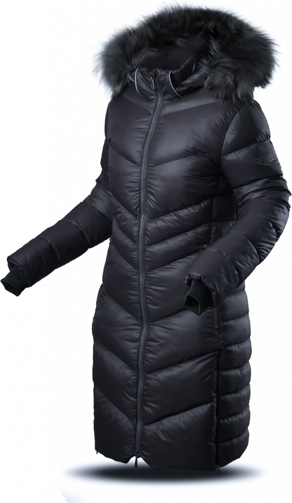 Dámský zimní kabát TRIMM Arta šedý Barva: dark grey, Velikost: XS