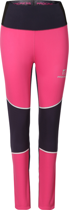 Dámské zimní elastické kalhoty PROGRESS Prodigy Lady černo-modrá/fuchsie Velikost: L