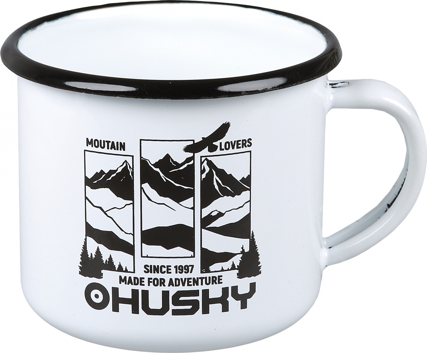 Plechový hrnek HUSKY hory-bílý Velikost: onesize