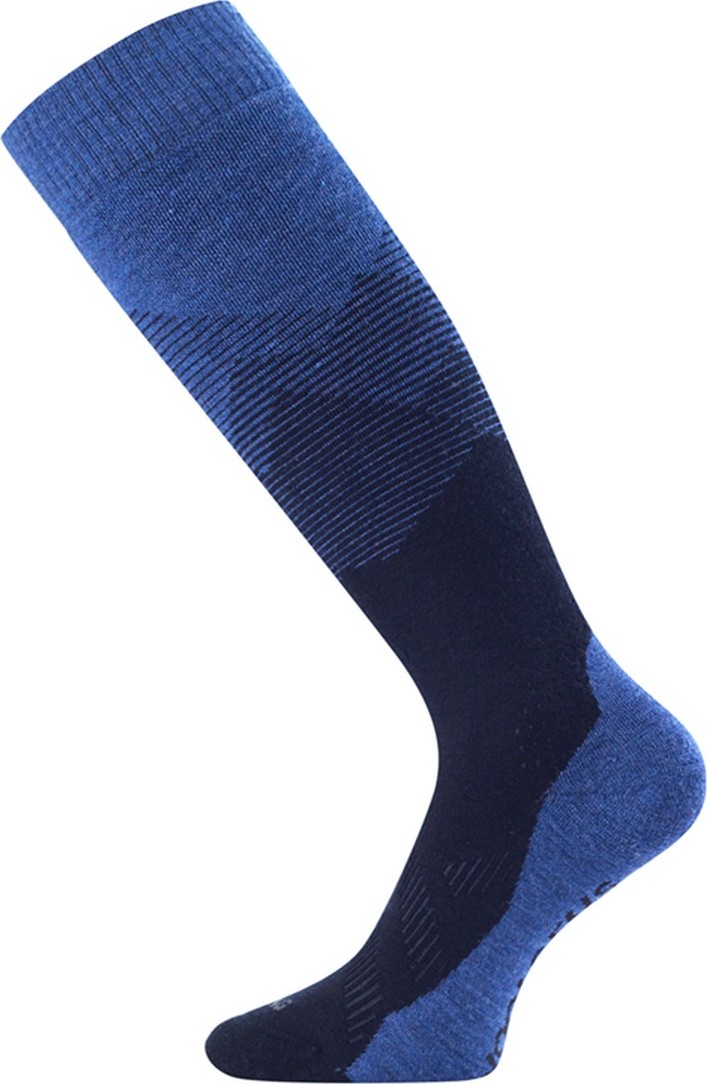 Unisex merino lyžařské podkolenky LASTING FWM modré Velikost: (46-49) XL