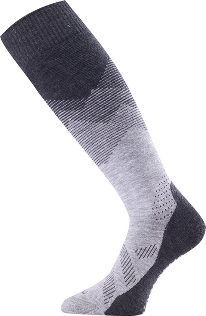 Unisex lyžařské merino podkolenky LASTING Fwm šedé Velikost: (38-41) M