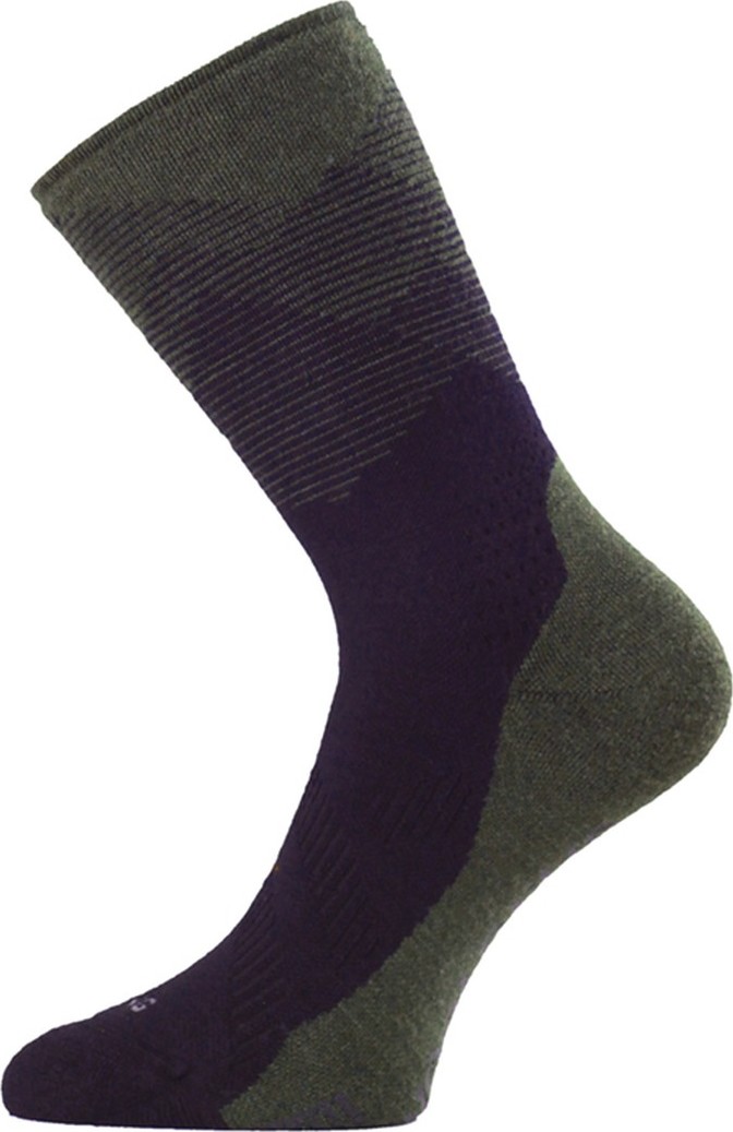 Merino ponožky LASTING Fwn zelené Velikost: (38-41) M