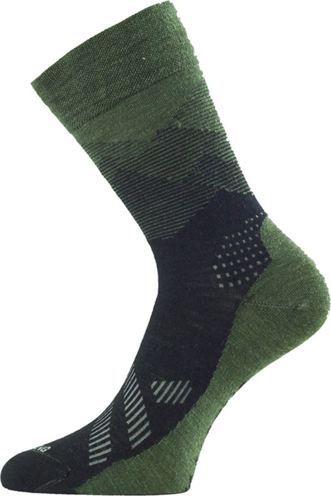 Merino ponožky LASTING Fwr zelené Velikost: (38-41) M