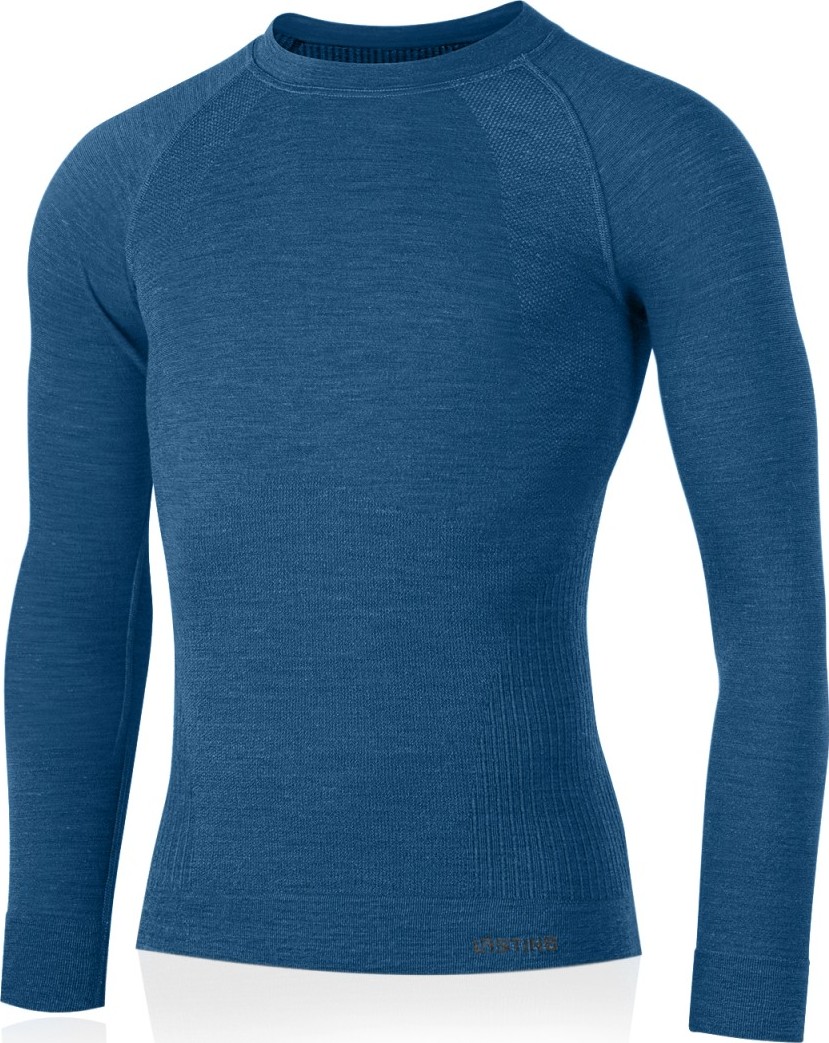 Pánské merino triko LASTING Mapol modré Velikost: 2XL/3XL
