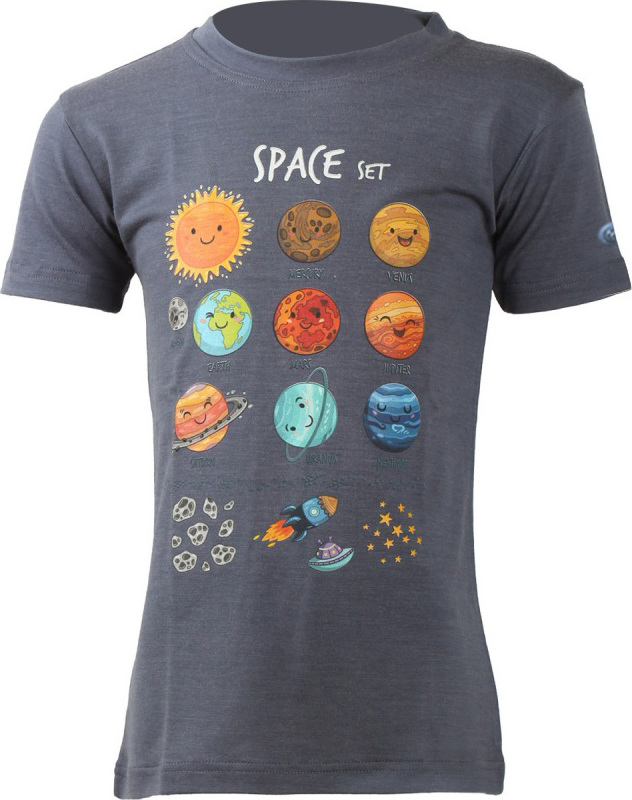 Dětské merino triko LASTING Luna modré Velikost: 100