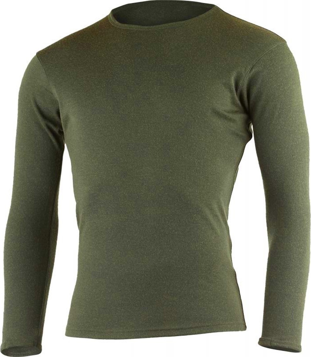 Pánská merino mikina LASTING Belo khaki Velikost: XL