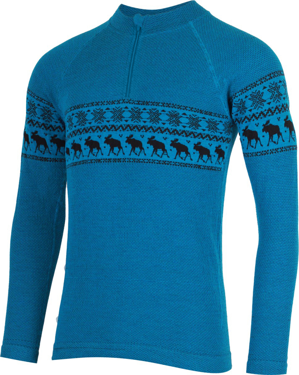 Pánské merino triko LASTING Waron modré Velikost: S/M