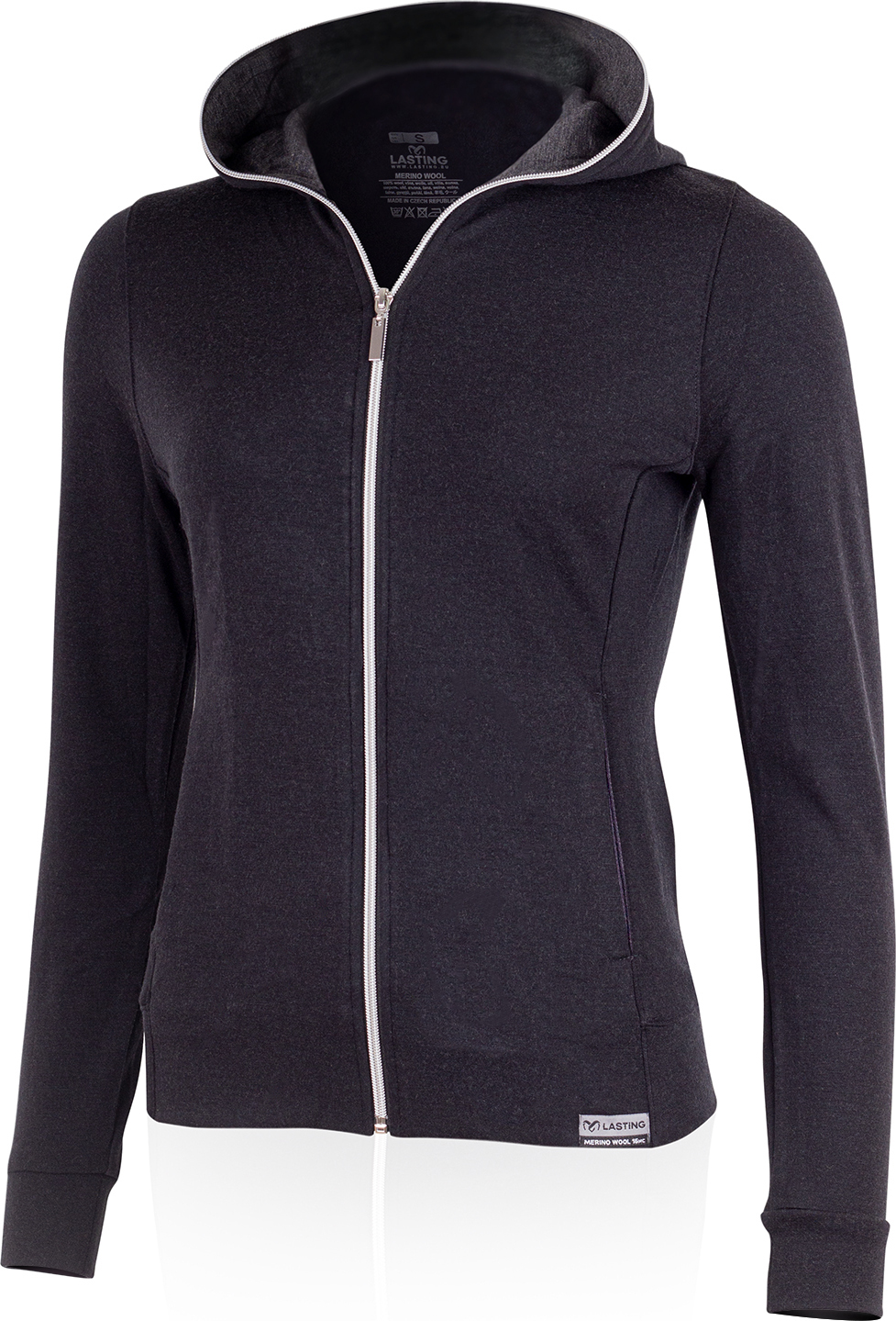 Dámská merino mikina LASTING Keny černá Velikost: L