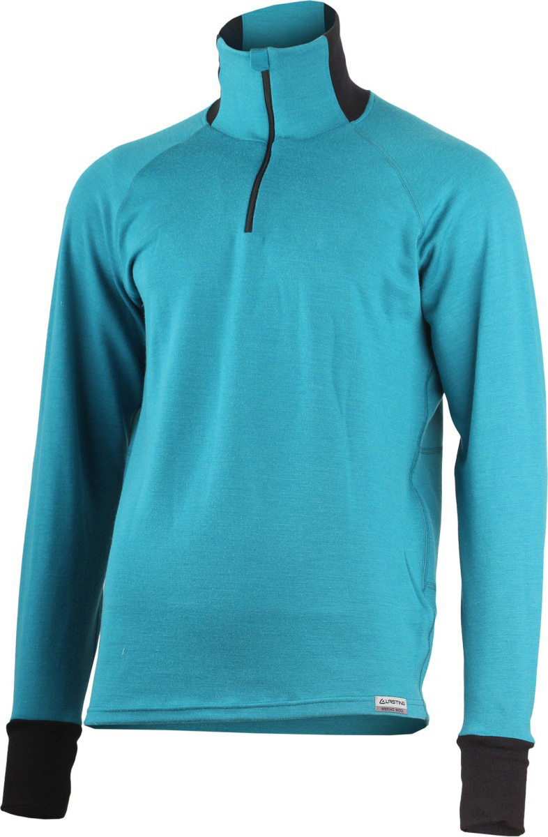 Pánská merino mikina LASTING Leo modrá Velikost: XL