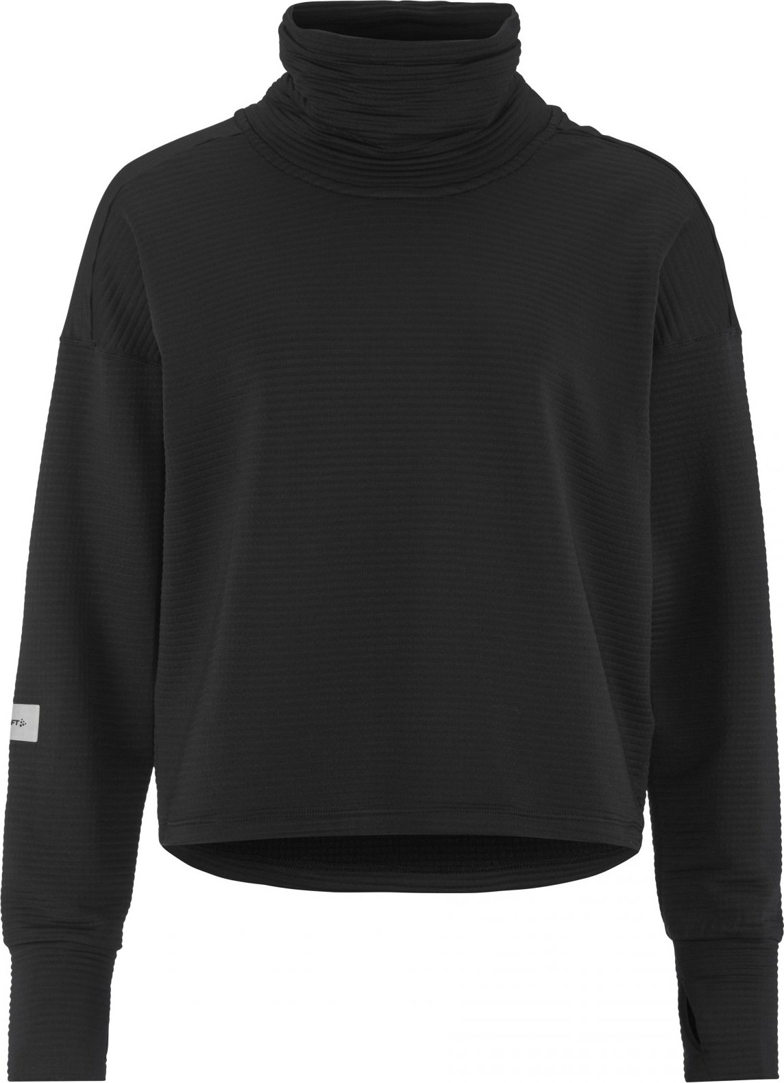 Dámské běžecké triko CRAFT SubZ Funnelneck Jersey - černá Velikost: M