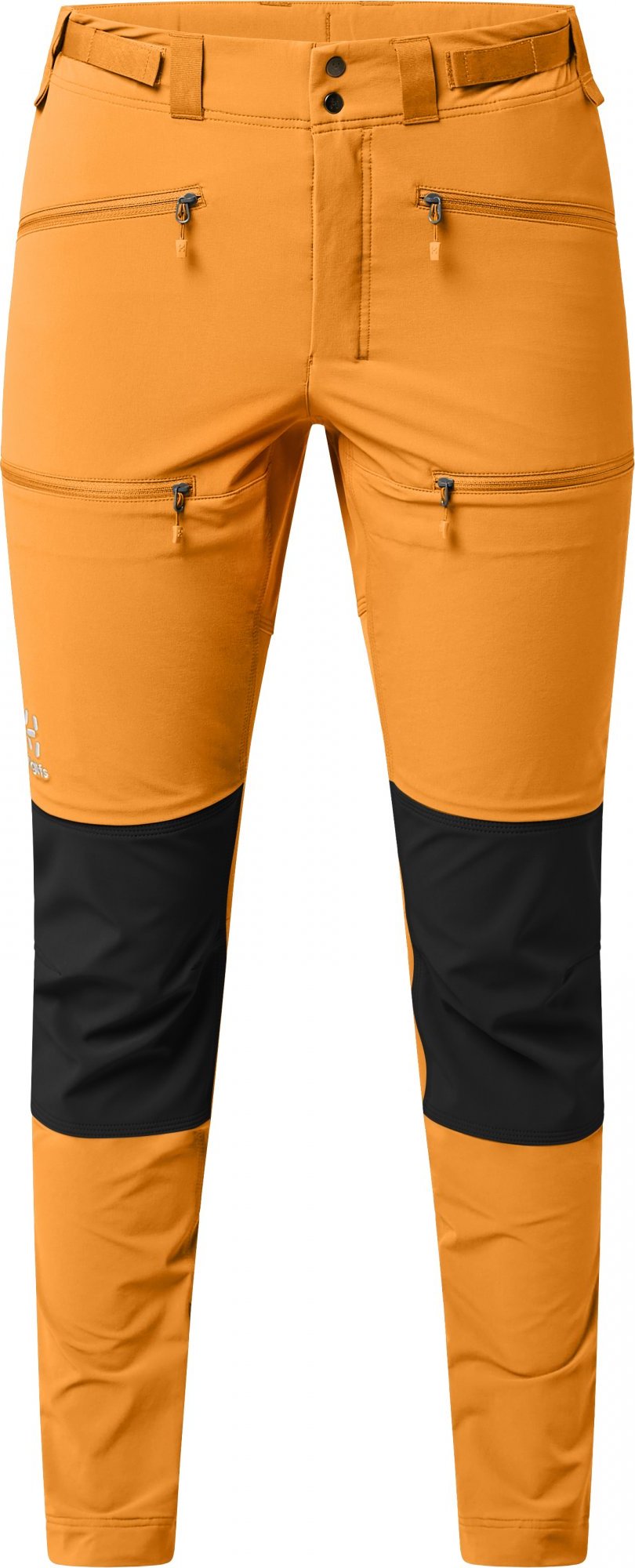 Dámské softshellové kalhoty Haglöfs Rugged Slim - žlutá/černá Velikost: 42