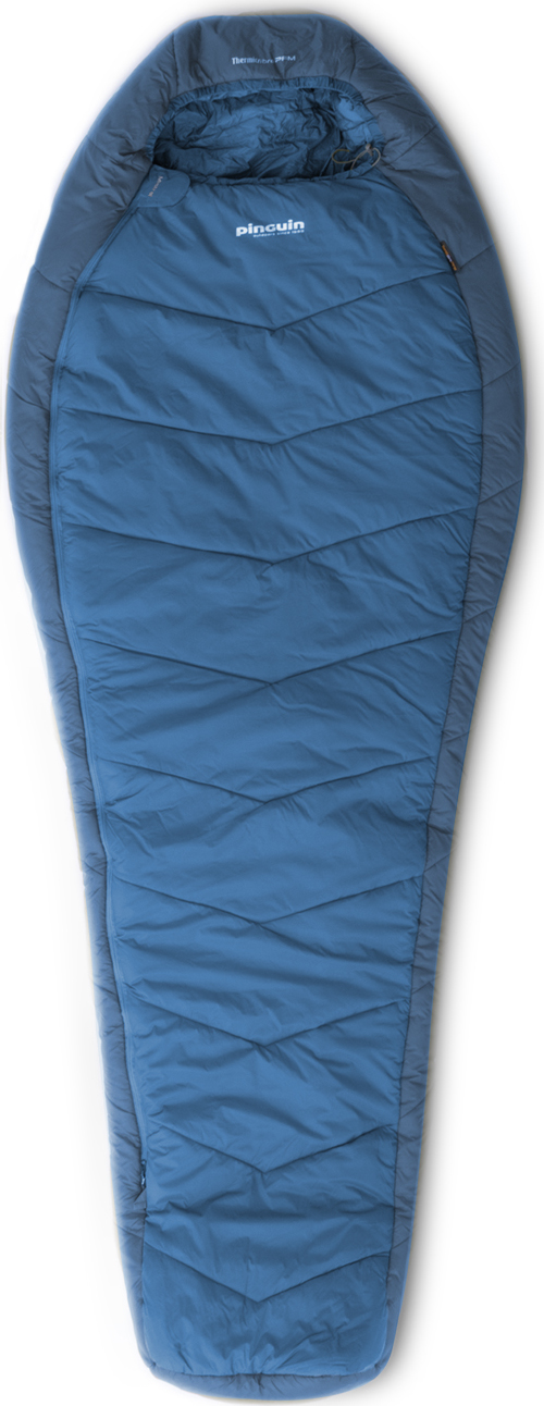 Třísezónní spacák PINGUIN Mistral PFM modrý Barva: blue, Velikost: 175 cm, Zip: Pravá
