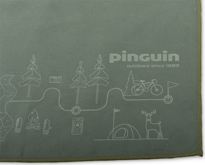Ručník Pinguin Micro Towel M Map - Grey