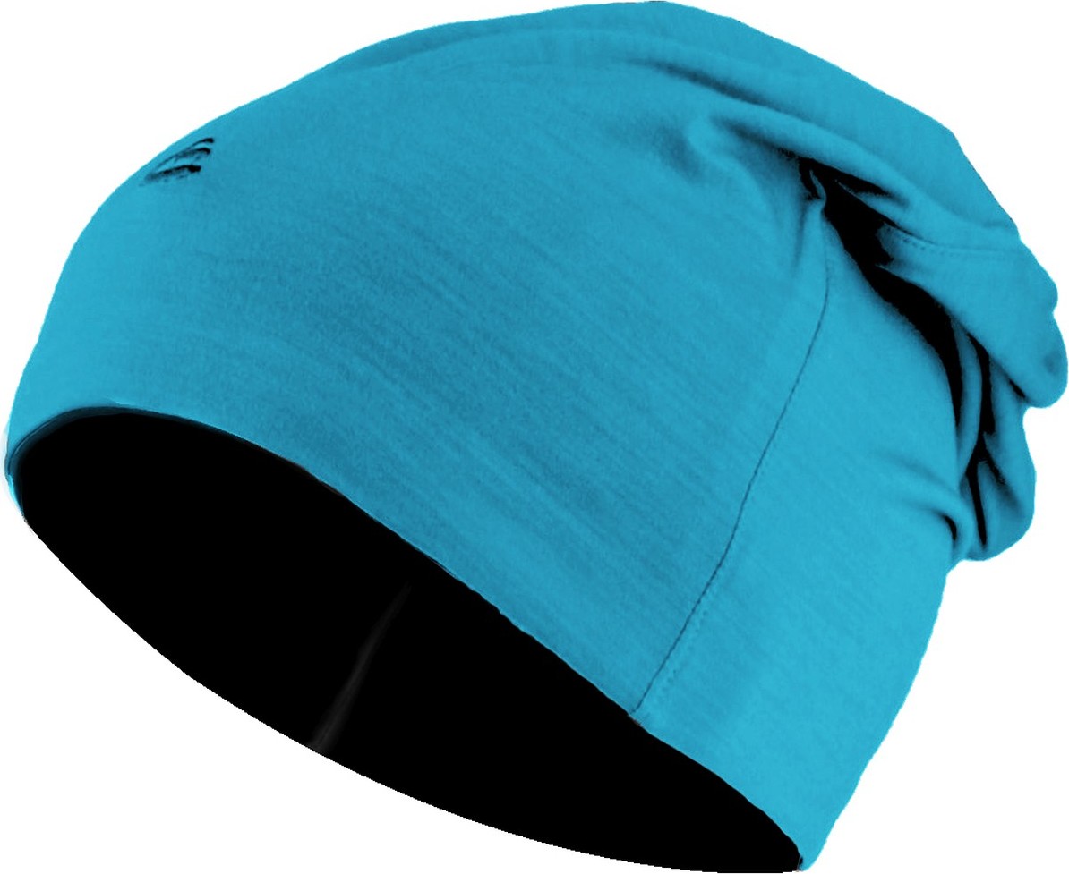 Merino oboustranná čepice LASTING Boly modrá/černá Velikost: S/M