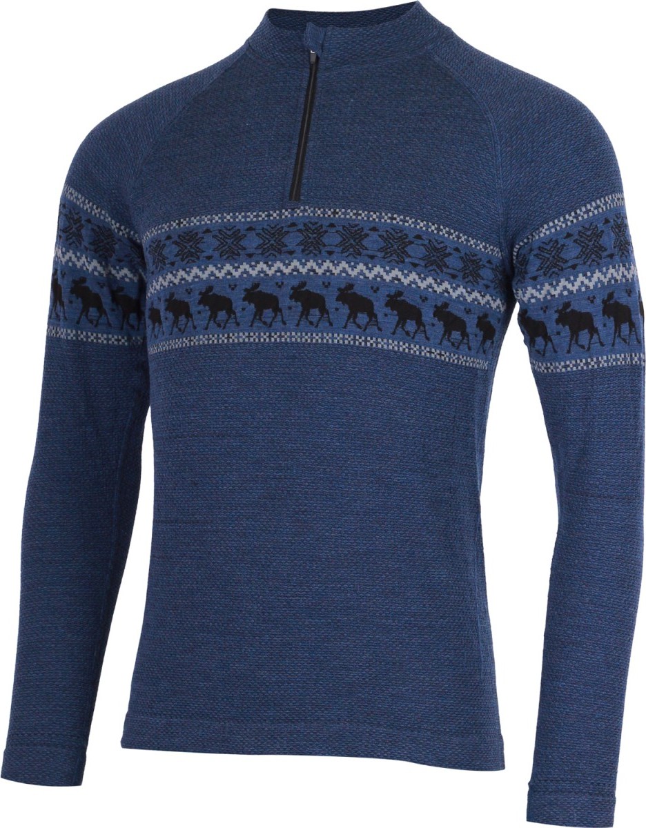 Pánské merino triko LASTING Waron modré Velikost: S/M