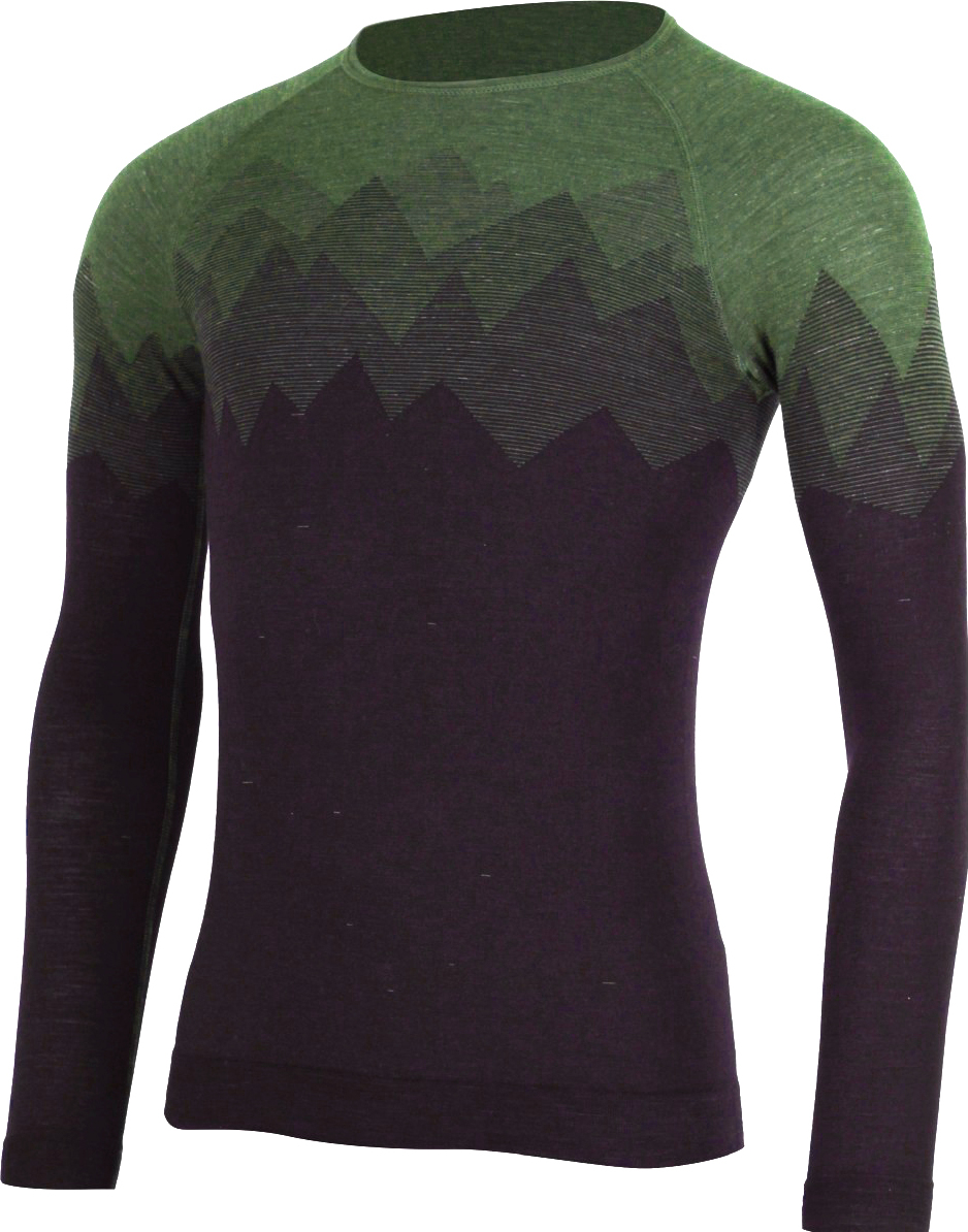 Pánské merino triko LASTING Welor zelené Velikost: L/XL