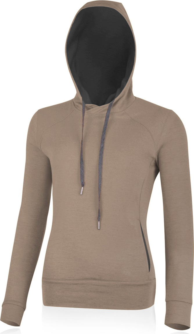 Dámská merino mikina LASTING Wesia hnědá Velikost: S