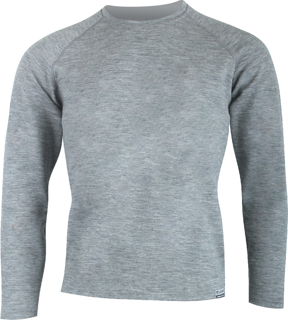 Pánská merino mikina LASTING Wity šedá Velikost: XXL