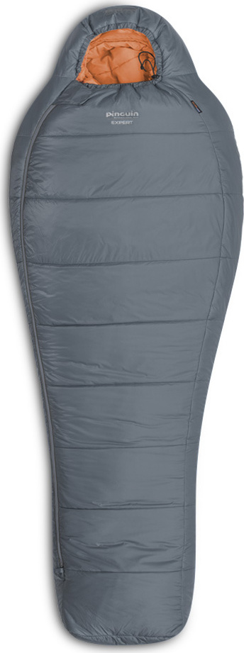 Zimní spacák PINGUIN Expert CCS šedý Barva: grey, Velikost: 195 cm, Zip: Pravá