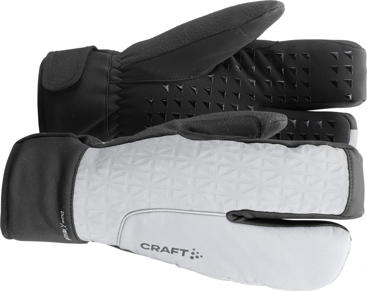 Cyklistické zateplené rukavice CRAFT ADV SubZ Siberian Split Finger - šedá Velikost: XXL