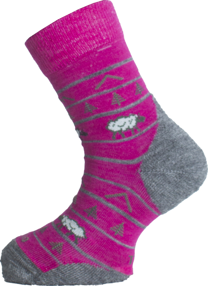 Dětské merino ponožky LASTING Tjl fialové Velikost: (24-28) XXS