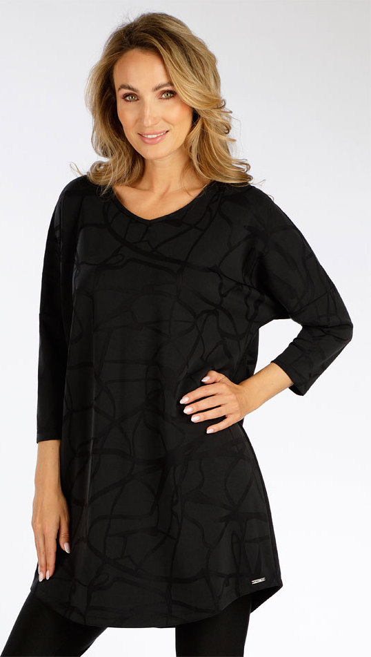 Dámská tunika LITEX s 3/4 rukávem černá Velikost: M