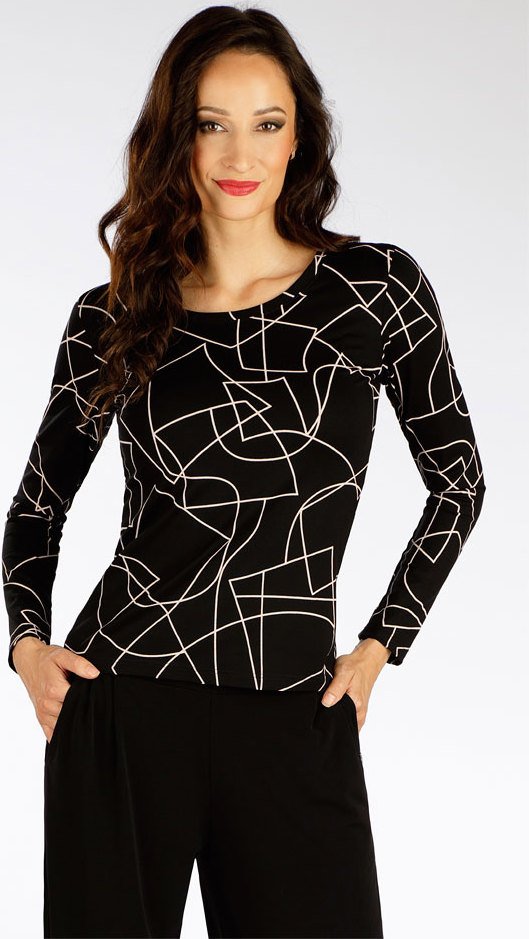 Dámské triko LITEX s dlouhým rukávem černé Velikost: L