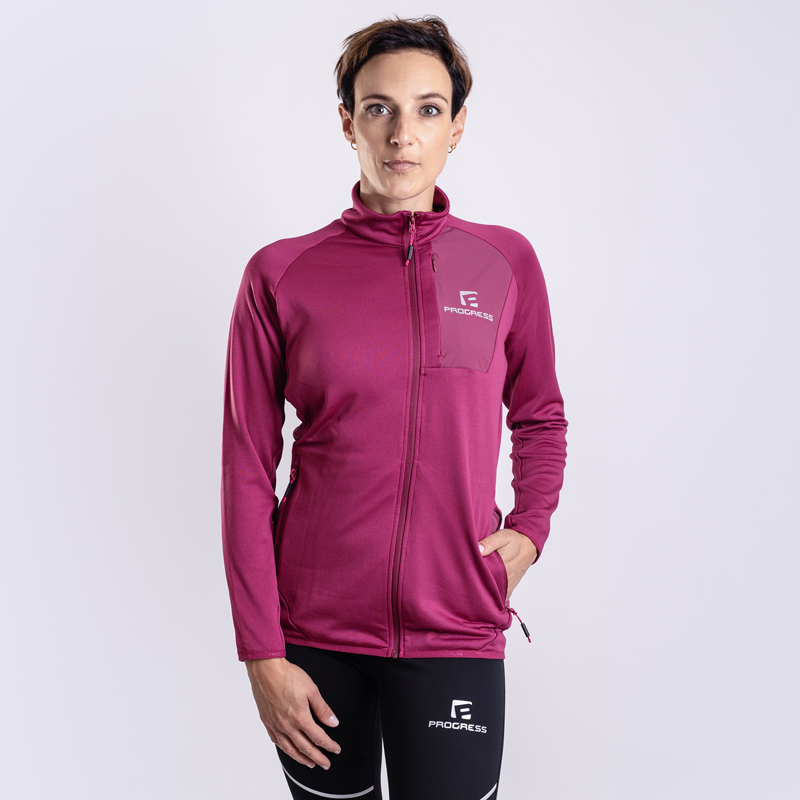 Dámská merino mikina PROGRESS Alberta fialová Velikost: XL