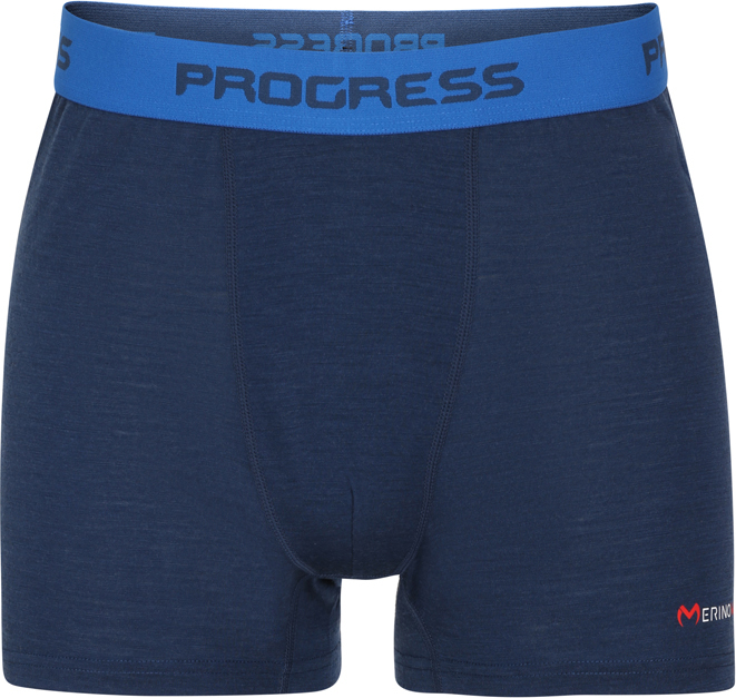 Pánské merino boxerky PROGRESS tm.modrá Velikost: XL