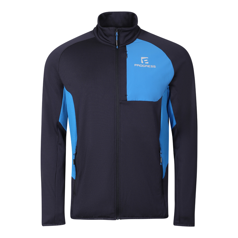 Pánská merino mikina PROGRESS černomodrá/modrá Velikost: L