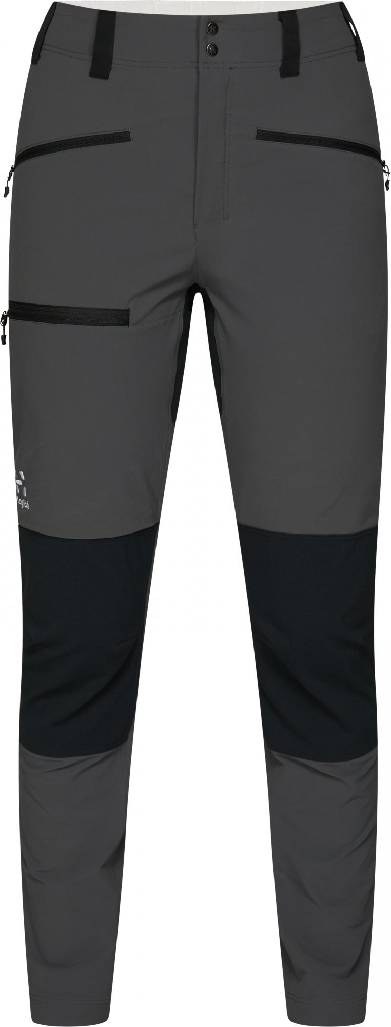 Dámské softshellové kalhoty Haglöfs Mid Slim - šedá/černá Velikost: 44