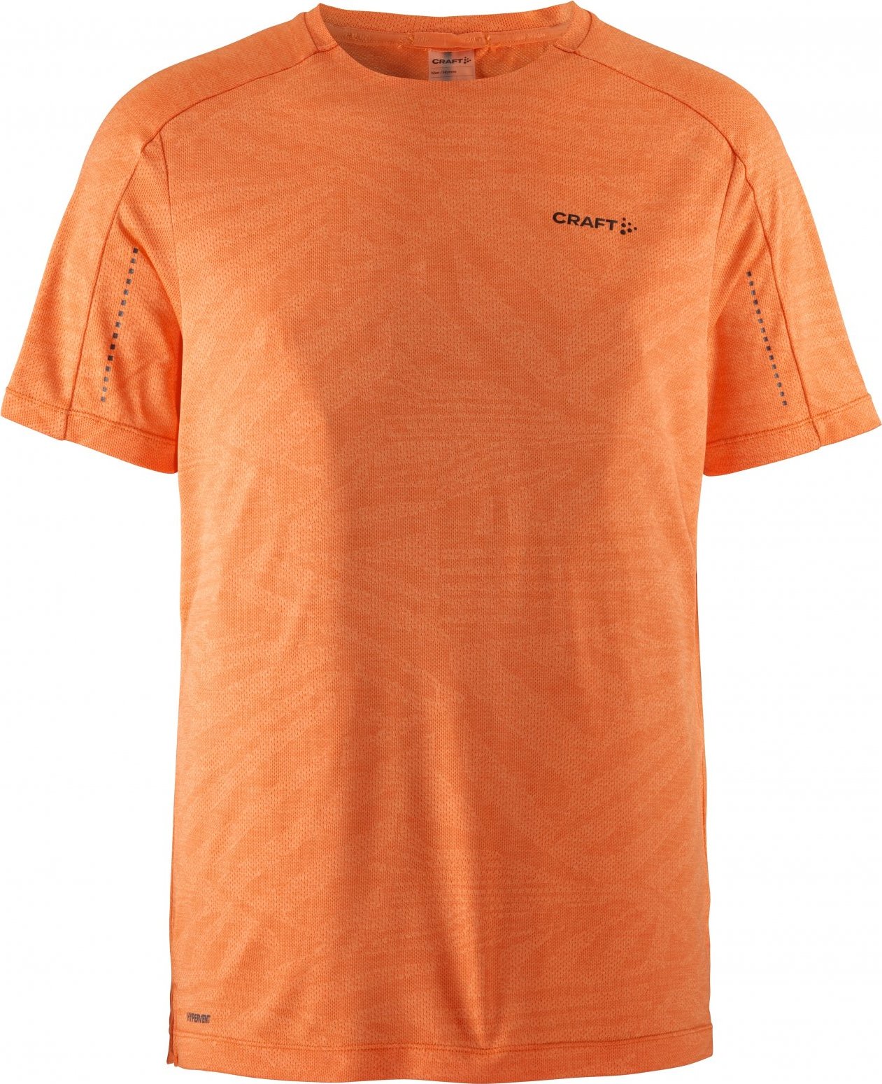 Pánské funkční triko CRAFT ADV HiT SS Structure - oranžová Velikost: L