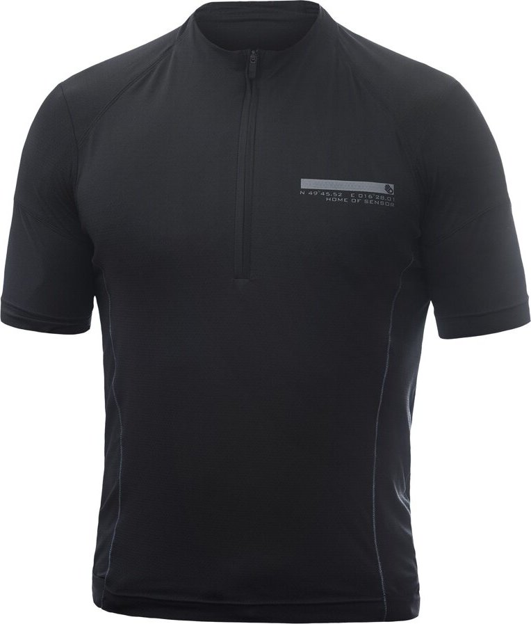 Pánský cyklistický dres SENSOR Coolmax Enty true black Barva: černá, Velikost: M