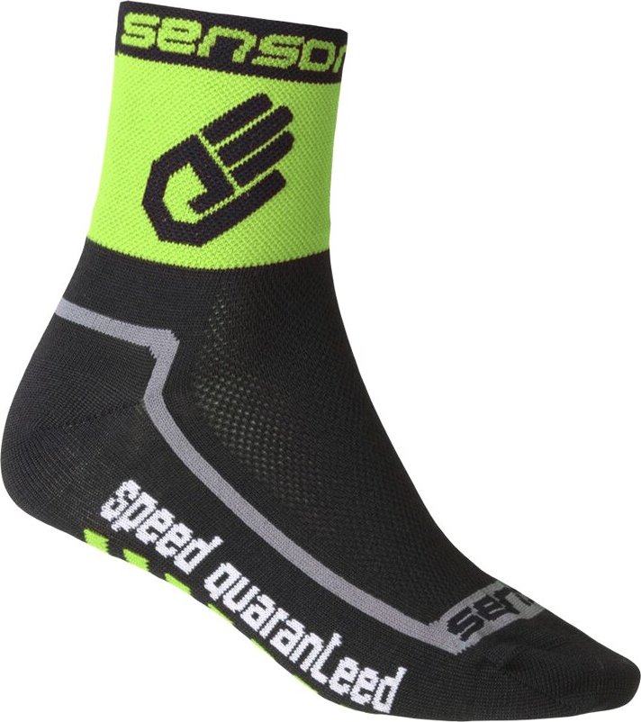 Ponožky SENSOR Race lite hand zelená Barva: Zelená, Velikost: 3/5