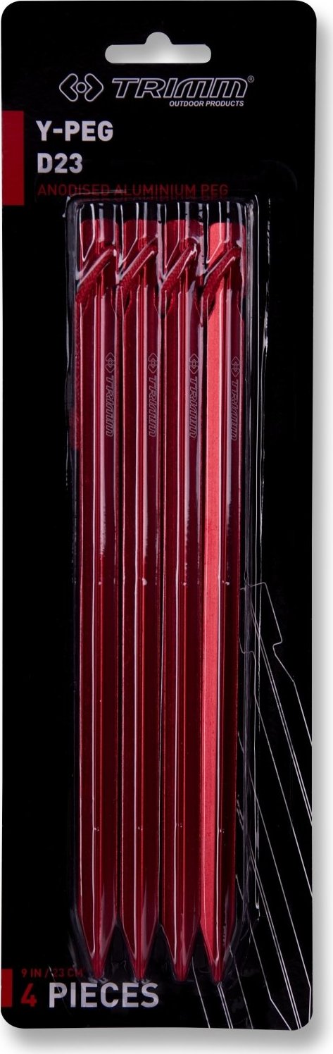 Kolík stanový TRIMM Y-PEG - D23 červený Barva: bordo anodized, Velikost: UNI