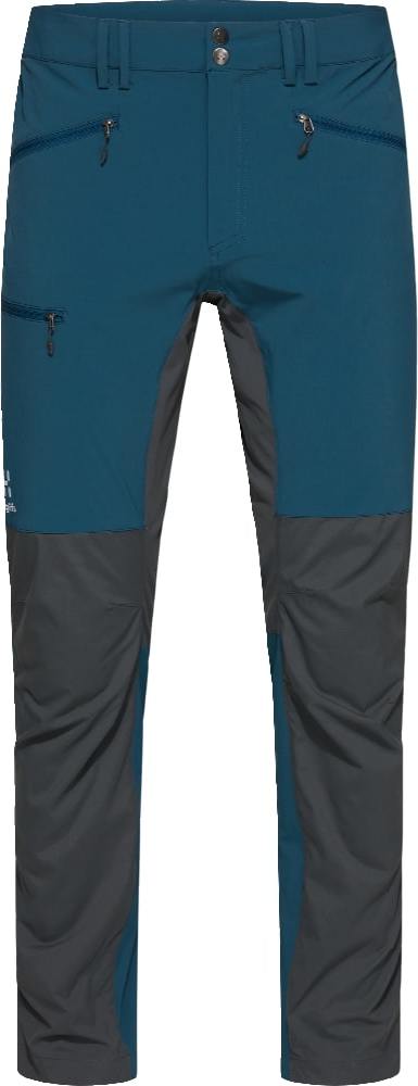 Pánské softshellové kalhoty Haglöfs Lite Slim - modrá/tm.šedá Velikost: 46