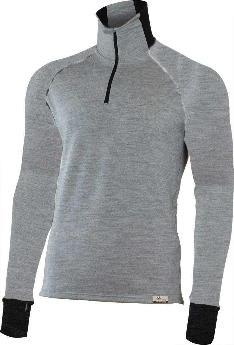 Pánská merino mikina LASTING Leo šedá Velikost: M