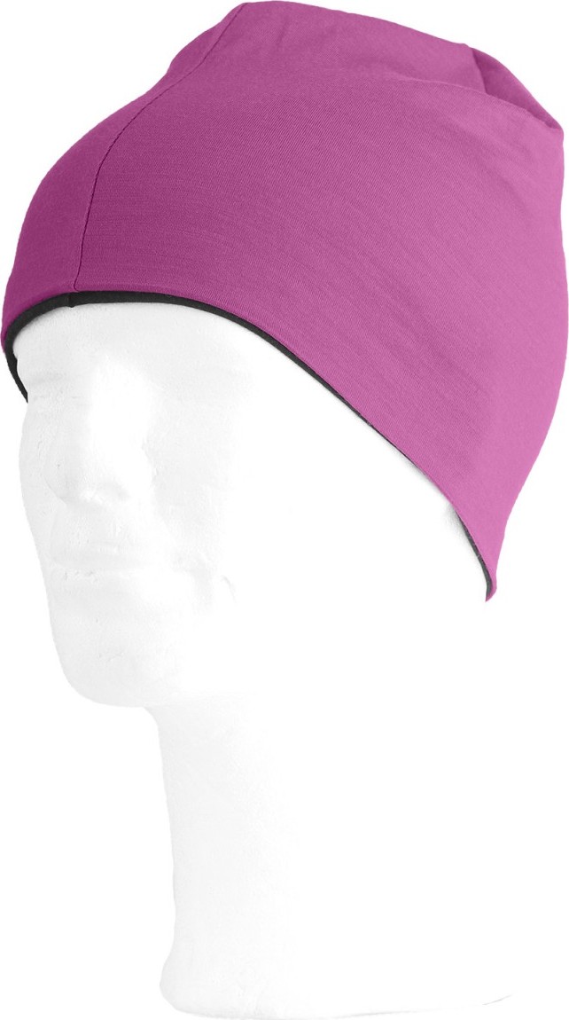 Merino čepice LASTING Bony fialová/černá Velikost: S/M