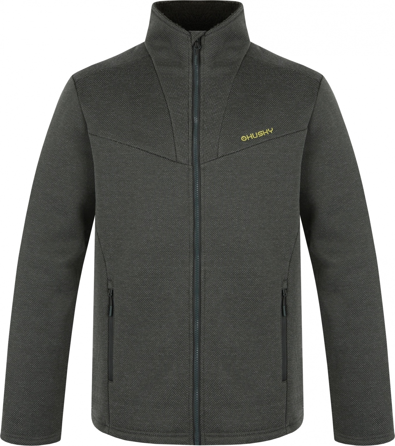 Pánský svetr na zip HUSKY Akra M dark zelený Velikost: XL