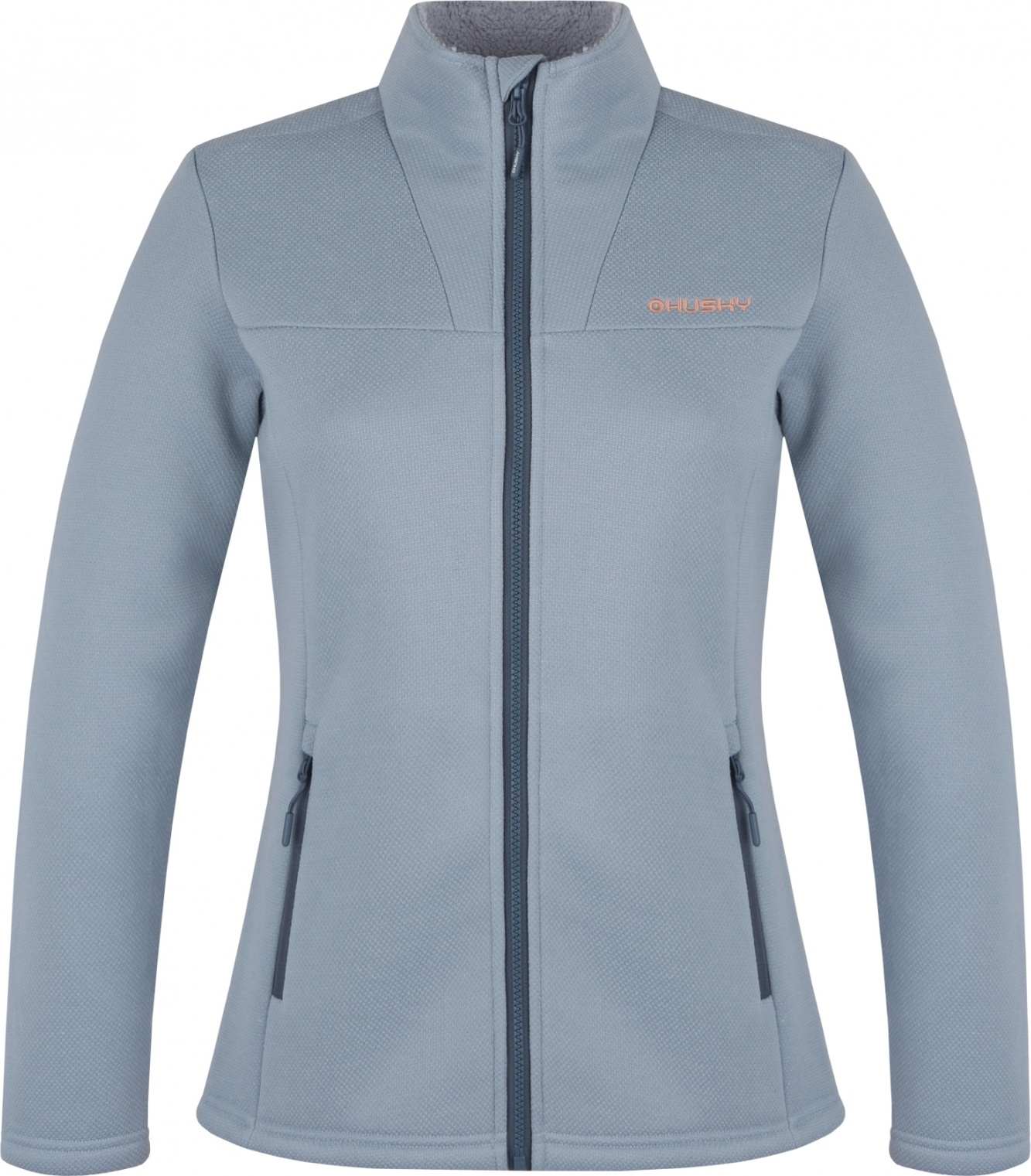 Dámský svetr na zip HUSKY Akra L modrý Velikost: XXL