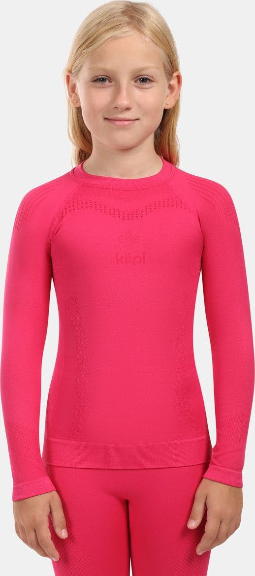 Dívčí bezešvé termo triko s dlouhým rukávem kilpi carol-jg růžová 4
