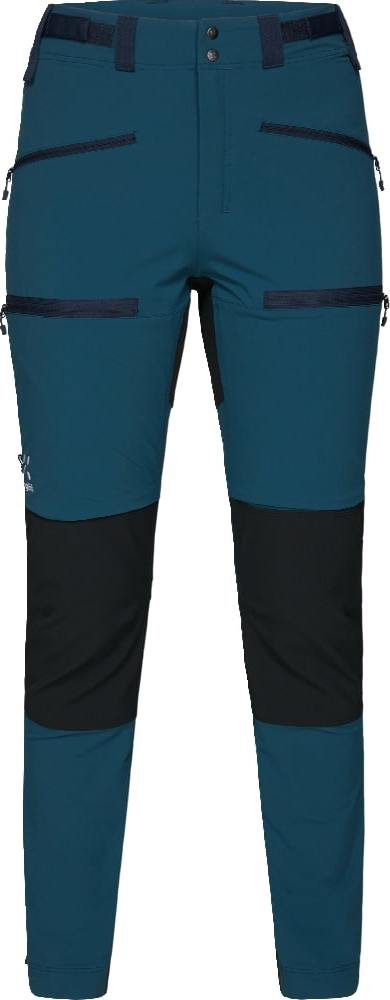 Dámské softshellové kalhoty Haglöfs Rugged Slim - modrá/černá Velikost: 34