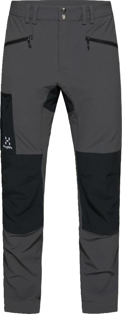 Pánské softshellové kalhoty Haglöfs Rugged Slim - šedá/černá Velikost: 54