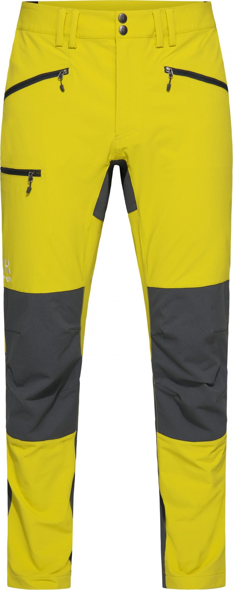 Pánské softshellové kalhoty Haglöfs Mid Slim - zelená/tm.šedá Velikost: 48