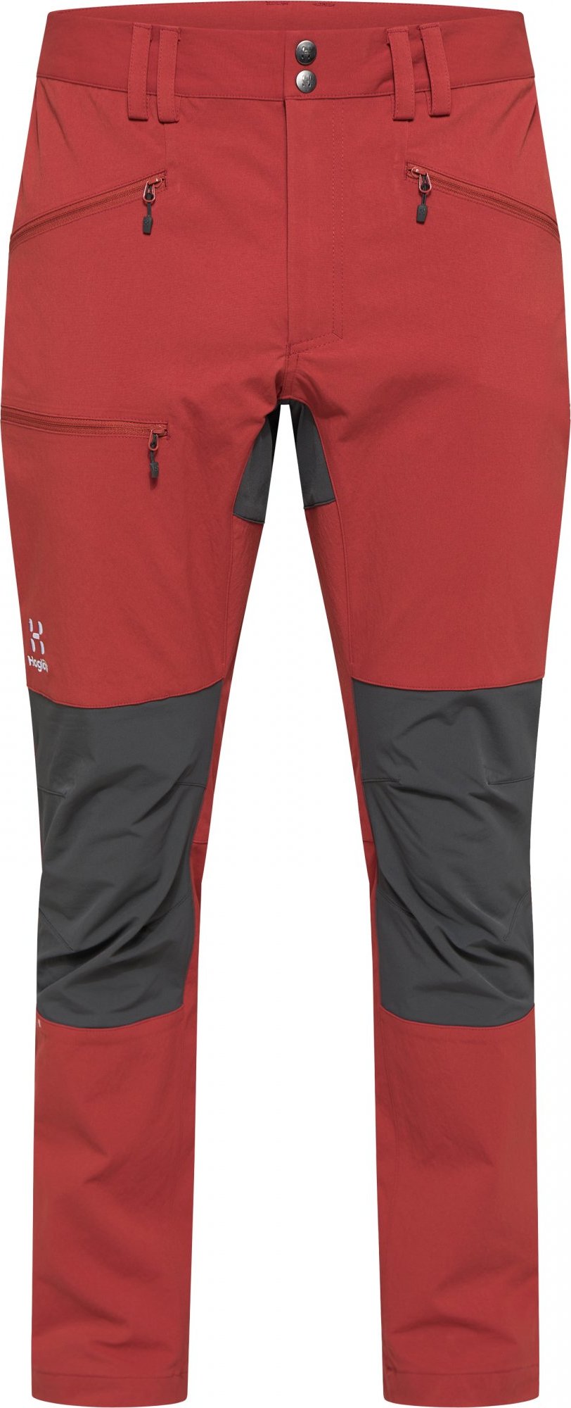 Pánské softshellové kalhoty Haglöfs Mid Slim - červená Velikost: 48